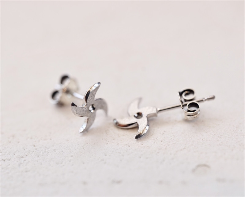 風魔小太郎　２タイプの手裏剣ピアス　（シルバー）【 ジュエリー アクセサリー 神奈川県 小田原市 】