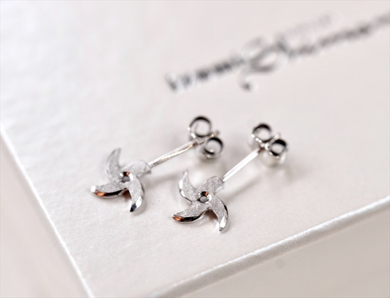 風魔小太郎　耳に刺さる手裏剣ピアス（シルバー）【 ジュエリー アクセサリー 神奈川県 小田原市 】