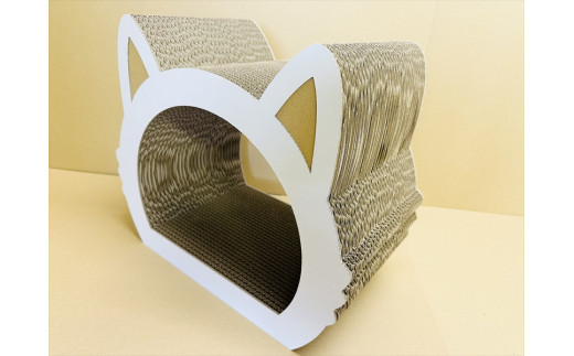 ねこの爪とぎ　みみCT　カラー；ホワイト【 ペット用品 爪とぎ 神奈川県 小田原市 】