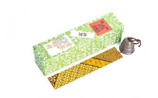 砂張 吊鐘風鈴 寄木短冊付き 鋳物掛台セット【寄木短冊 風鈴 鋳物掛台 銅合金 寄木細工 小田原伝統工芸 コラボ商品 青銅 室町時代から受け継ぐ 伝統 小田原市伝統 神奈川県 小田原市 】