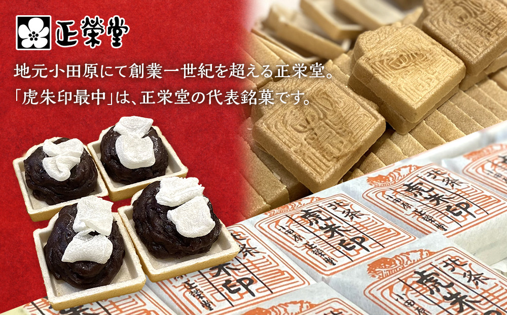 【小田原北条氏ゆかりの虎朱印の形をした最中 10個セット】小田原の老舗菓子店「正栄堂」の代表銘菓神奈川県指定銘菓登録商品。【 和菓子 神奈川県 小田原市 】