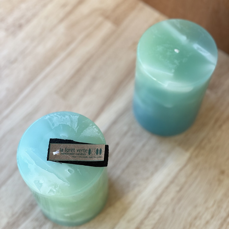 グラデーション円柱キャンドル【防災 停電 キャンプ 癒し アウトドア おしゃれ シンプル ろうそく ロウソク ローソク 仏壇 リラックス 北欧 ナチュラル インテリア雑貨 日用品雑貨 生活雑貨 神奈川県 小田原市 】