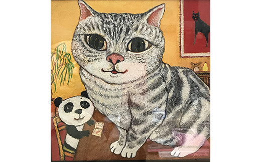 アーティストが『愛しいペットのポートレート』描きます 6号サイズ スクエア 410×410mm【アート 6号サイズ　油絵 横井山泰 美術 作家 410×318mm スクエア 神奈川県 小田原市 】