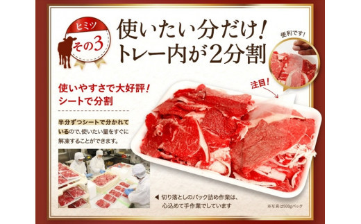 国産牛切落とし1ｋｇ（500ｇ×2）【牛肉 国産 お肉 神奈川県 小田原市 】