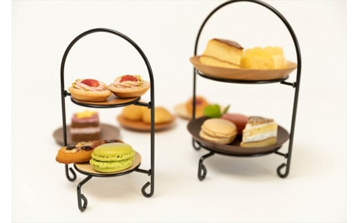 めいめい皿とスタンドセット　桜/楓【木 雑貨 食器 ティータイム プレゼント アクセサリースタンド 日本製 神奈川県小田原市】