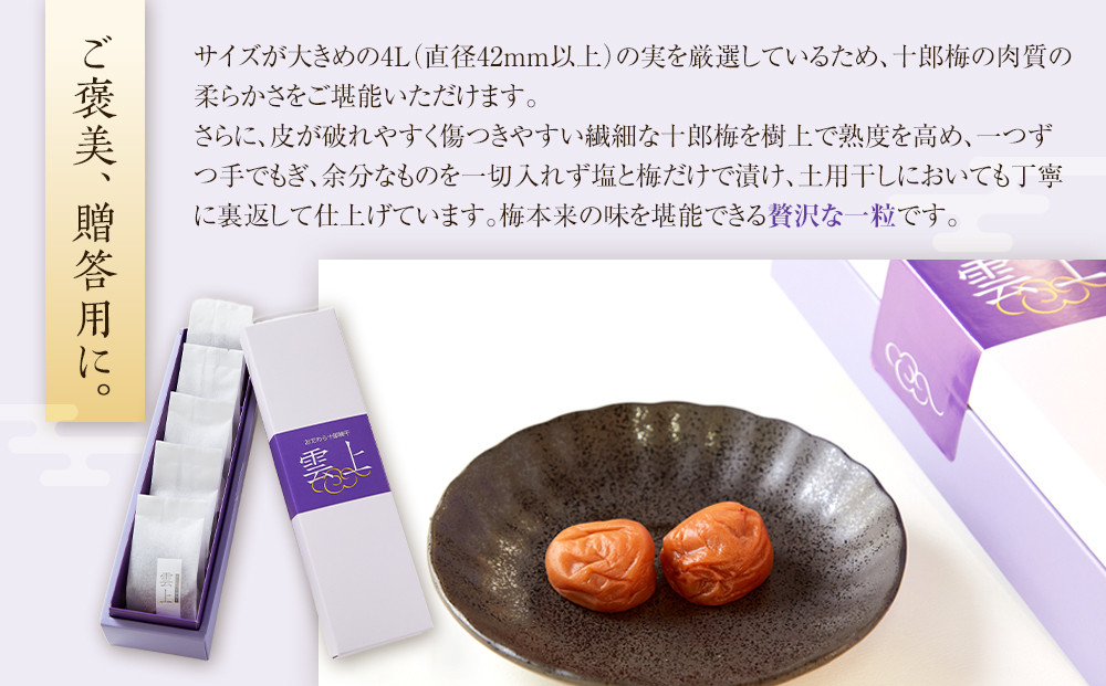 【小田原のブランド梅の大粒梅干し】雲上５個入り【 梅干し 神奈川県 小田原市 】