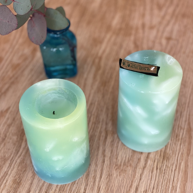 グラデーション円柱キャンドル【防災 停電 キャンプ 癒し アウトドア おしゃれ シンプル ろうそく ロウソク ローソク 仏壇 リラックス 北欧 ナチュラル インテリア雑貨 日用品雑貨 生活雑貨 神奈川県 小田原市 】