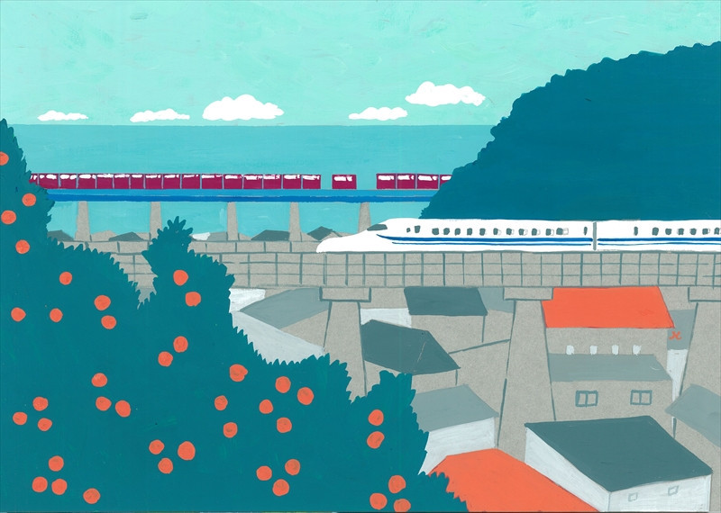 ポストカード８枚セット【絵はがきセット 小田原 100x148mm 風景絵はがき 8枚セット 風景 やわらかい やわらか描写 アート作品 屋内装飾 神奈川県 小田原市 】