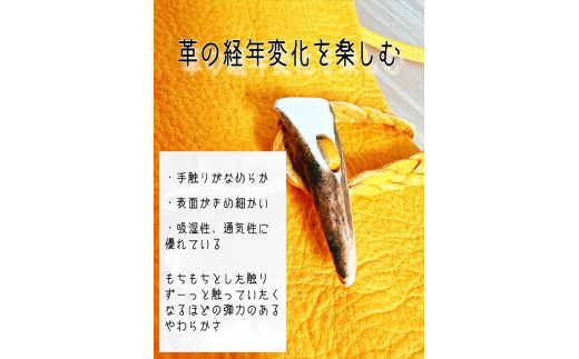 鹿の角ボタンのウォーカーズサコッシュ(グリーン)【 神奈川県 小田原市 】