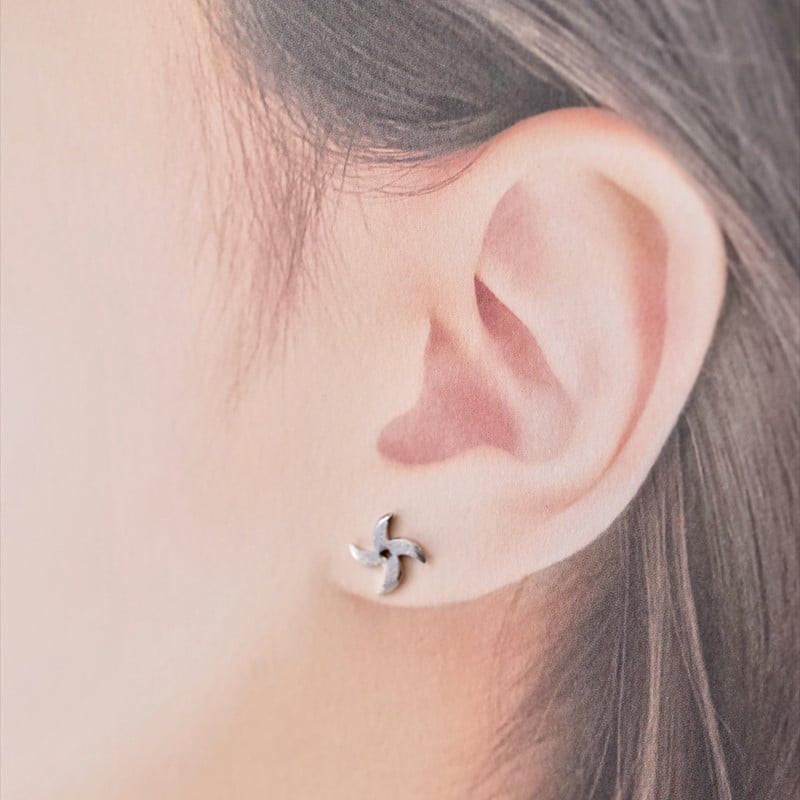 風魔小太郎　２タイプの手裏剣ピアス　（シルバー）【 ジュエリー アクセサリー 神奈川県 小田原市 】