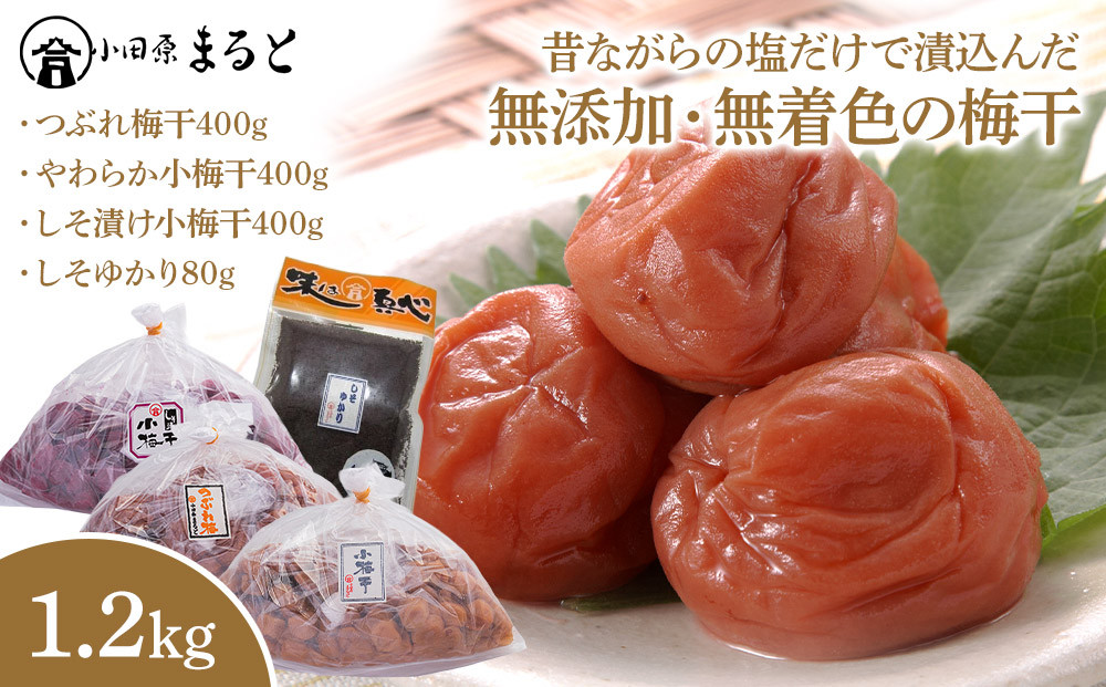 昔ながらの塩だけで漬込んだ無添加・無着色の梅干1.2kg【梅干 梅干し ウメボシ うめぼし 梅干 梅 ウメ お家用 家庭用 国産 無添加 無着色 神奈川県 小田原市 】