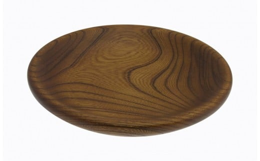 Zelkova バルク　8寸【お皿 キッチン用品 食器 雑貨 日用品 φ24cm×高さ3cm 木製食器 国産ケヤキ  工芸品 職人の手作り おしゃれ食器 神奈川県 小田原市 】