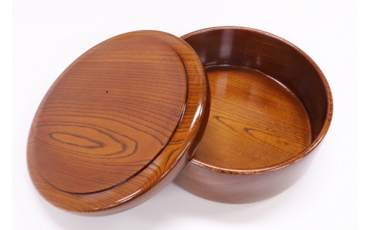 小田原漆器　1尺1寸茶ビツ【漆塗り 国産天然木 おしゃれ プレゼント 記念 お祝い ふっくらとしたデザイン 木製食器 日用品 キッチン用品 木製 直径350mm×高さ129mm 小田原漆器 神奈川県 小田原市 】