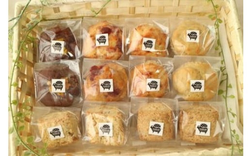国産や安心安全な食材を大切にした定番人気＆季節限定のヴィーガンマフィンとスコーン詰め合わせ １２個セット 個包装 プラントベース マクロビ エシカルスイーツ【小田原ヴィーガンマフィン 神奈川県 小田原市 】