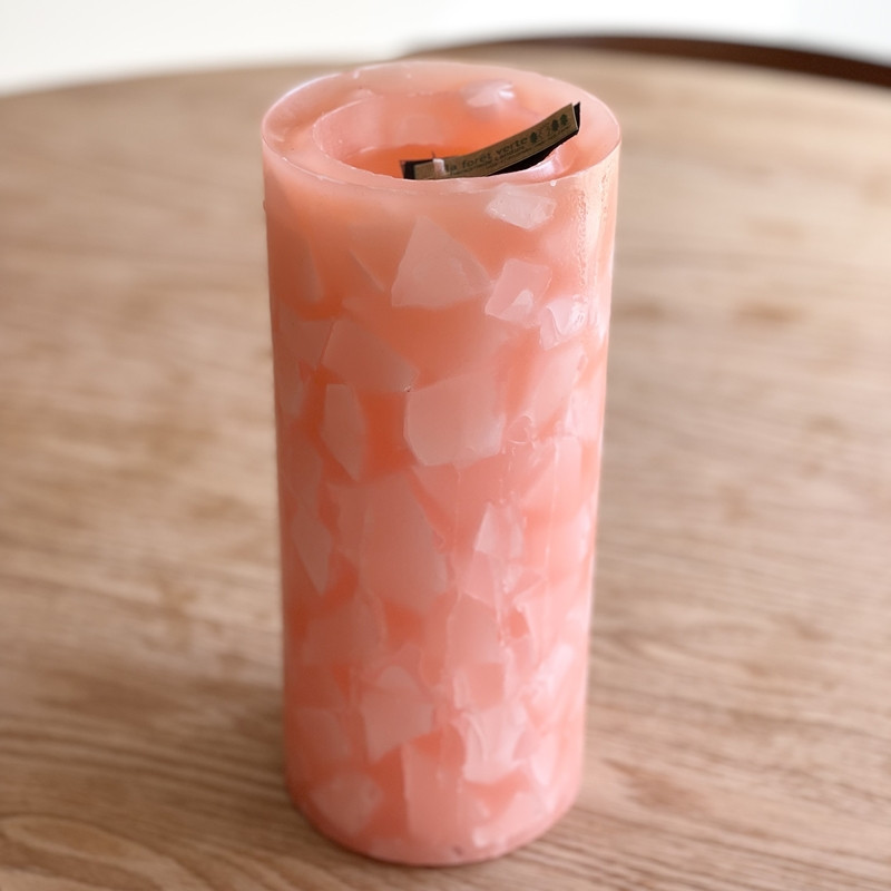 ブロック円柱キャンドル【防災 停電 キャンプ いやし アウトドア オシャレ シンプル 大きいキャンドル ロウソク ローソク リラックス 北欧 ナチュラル インテリア雑貨 日用品雑貨 生活雑貨 神奈川県 小田原市 】