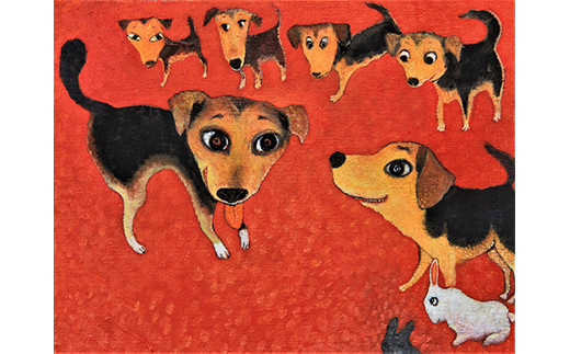 アーティストが『愛しいペットのポートレート』描きます 6号サイズ 410×318mm (縦横対応）【アート F6号サイズ　油絵 横井山泰 美術 作家 410×318mm 神奈川県 小田原市 】