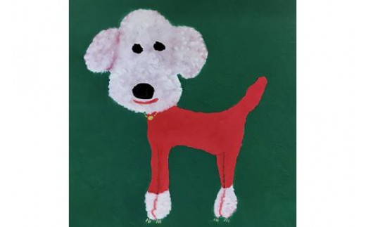 アーティストが描く愛しいペットのポートレート　15cm×15cm　水彩　額付【アート 15cm×15cm 横井山泰 美術 作家 水彩 額付 厚紙 美術品 アート作品 作品 屋内装飾品 神奈川県 小田原市 】