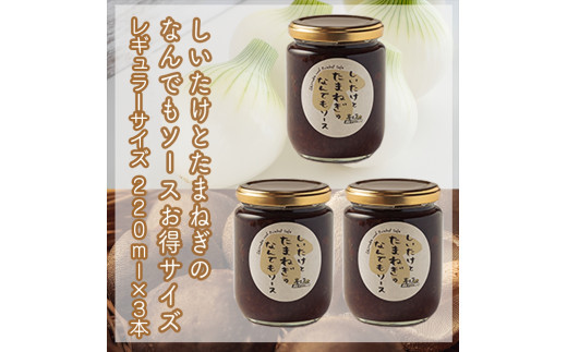 峯セット　しいたけとたまねぎのなんでもソース≪レギュラーサイズ≫220ｍｌ×３本【 家庭用 自宅用 贈答品 贈答用 ギフト お取り寄せ お中元 お歳暮 贈り物 お祝い 神奈川県 小田原市 】