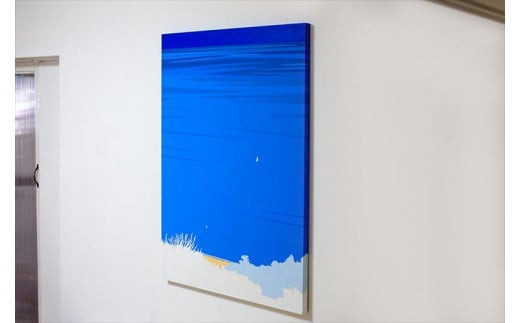 オリジナル風景画　オーダー制作　ペインティング　小田原にある景色　心象風景　片田舎の風景　子供の頃に見た風景　海　空　山