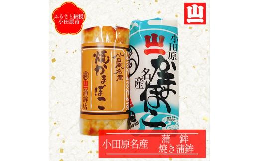 《小田原市 山一蒲鉾店》小田原名産 蒲鉾(白)1本 焼き蒲鉾1本 贈答品 自宅用 【 神奈川県 小田原市 】