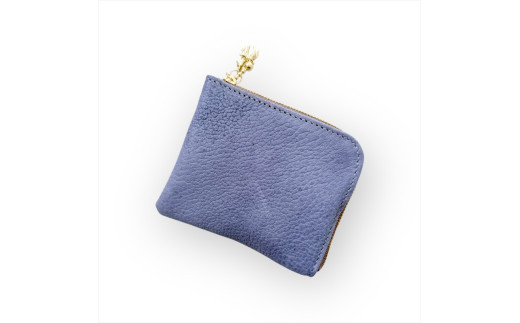 鹿革L字財布ミニ　ブルーグレー【 財布 神奈川県 小田原市 】
