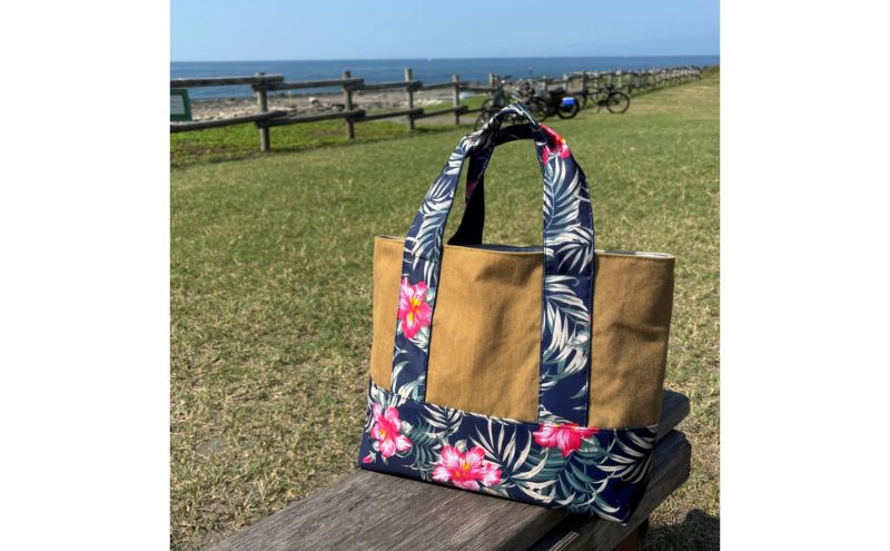 UPfire Aloha Tote（アロハトートバッグ）ファッション かばん トートバッグ アロハ柄 消防服 リユース リメイク 神奈川県 茅ヶ崎市