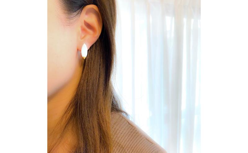 【ふるさと納税】茅ヶ崎市 湘南 陶磁器 ピアス 上品 かわいい レディース ギフト プレゼント 誕生日 母の日 お祝い サマーギフト ゴールド 金 アート アクセサリー Artopus.SHONAN イヤリング マーキス ブルー