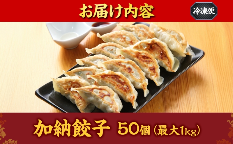 【加納の王道】餃子 冷凍生餃子 50個 生餃子 冷凍餃子 ギョーザ おかず 総菜 おつまみ つまみ ごはんのお供 中華 家庭用 お取り寄せ まとめ買い 大容量 冷凍食品 焼き餃子 冷凍 神奈川 神奈川県 茅ヶ崎市