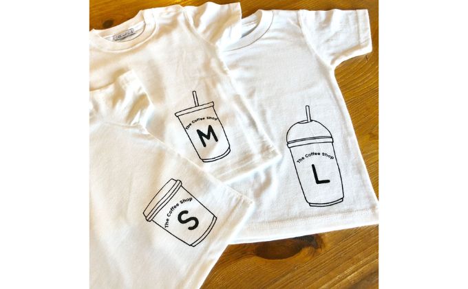3人兄弟姉妹でおそろい/コーヒーカップ S×M×L プリント/ Tシャツ3枚組ギフトセット【出産祝い・誕生日・ギフト・プレゼント】（80cm×120cm×130cm）