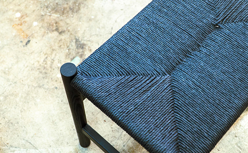 ペーパーコードスツール（ブラック）【ナチュラル】