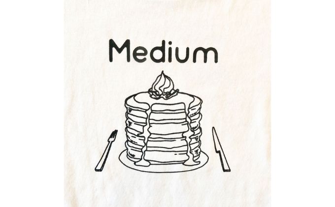 3人兄弟姉妹でおそろい/パンケーキ Small×Medium×Large プリント/ Tシャツ3枚組ギフトセット【出産祝い・誕生日・ギフト・プレゼント】（80cm×130cm×140cm）