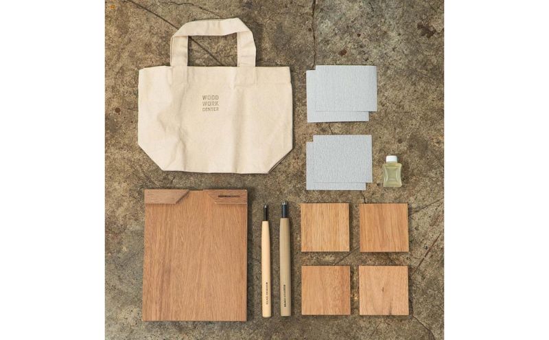 WWC　おうちでたのしむ・くるみ豆皿キット/彫刻刀2種付き