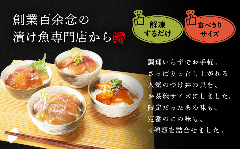 漬け魚専門店の一膳づけ丼の具詰合せ（C412）　M019-024