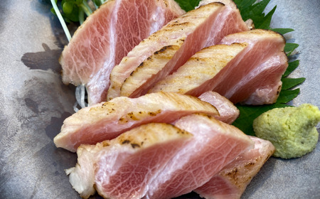 目鉢まぐろ 大トロ炙りと赤身柵セット　M005-008