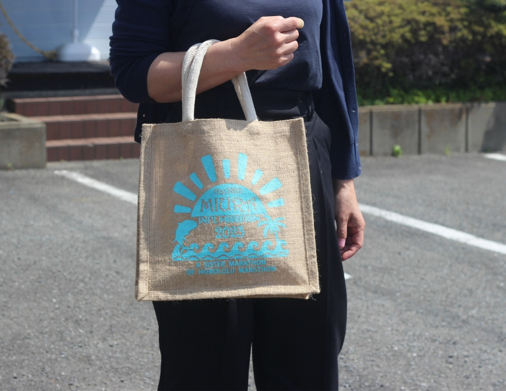 第38回2023三浦国際市民マラソンオリジナルトートバッグ（エメラルドグリーン）　M037-003-02