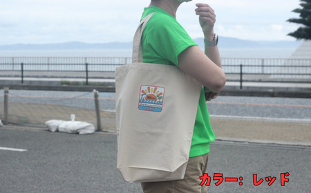 第39回 三浦国際市民マラソン大会 記念グッズ【オリジナルトートバッグ】（ロゴ枠：レッド）　M037-009-01
