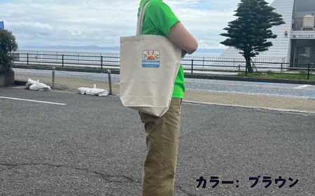 第39回 三浦国際市民マラソン大会 記念グッズ【オリジナルトートバッグ】（ロゴ枠：ブラウン）　M037-009-06
