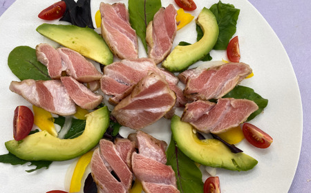 目鉢まぐろ 大トロ炙りと赤身柵セット　M005-008