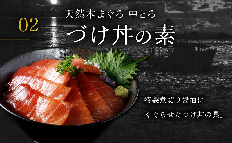 【高島屋バイヤーセレクション】天然本まぐろ中とろ2種食べ比べセット　M038-010