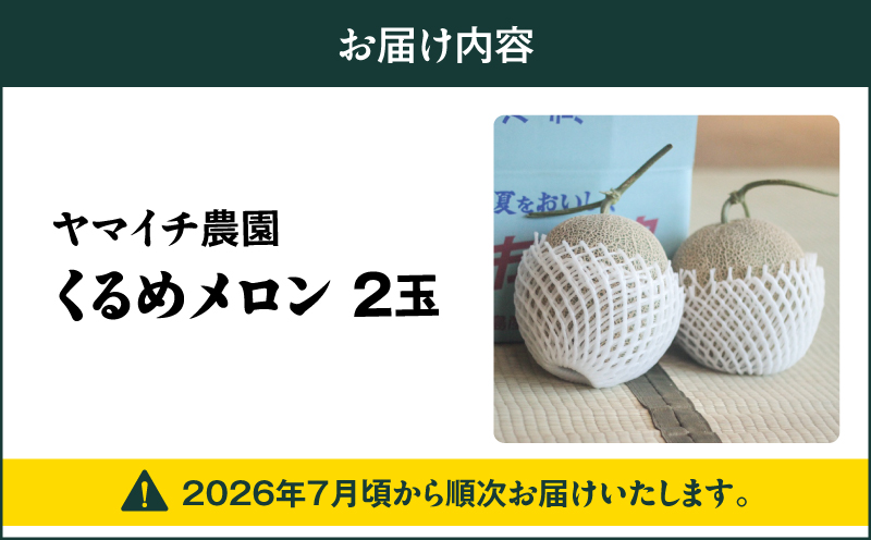 【三浦農家直送】くるめメロン（2個入り）　M003-006