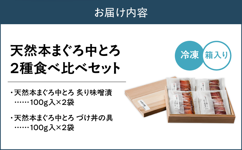 天然本まぐろ中とろ2種食べ比べセット（C209）　M019-023