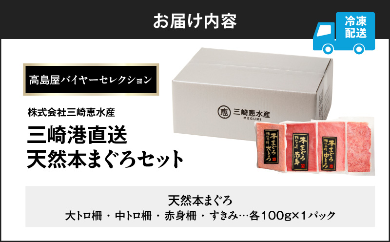 【高島屋バイヤーセレクション】三崎港直送 天然本まぐろ　M038-003