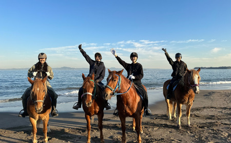 馬と風光明媚な三浦の街と海岸で過ごす 馬に乗って三浦をお散歩 ～海岸外乗120分～　M106-001