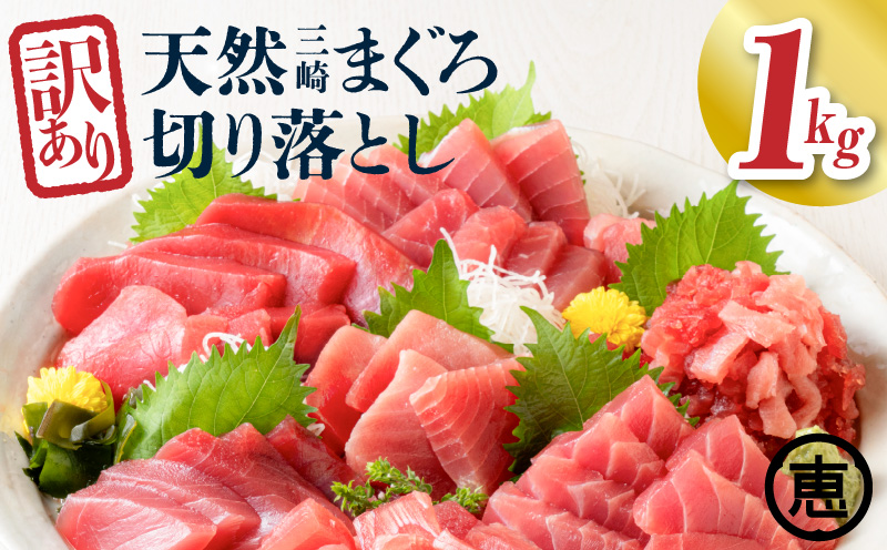 ＜選べる＞＜訳あり＞天然三崎まぐろ 1kg たっぷり10人分！不揃い赤身　M020-013