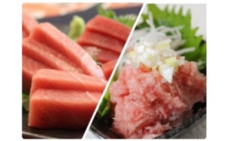 【定期便】天然本鮪中とろ2柵赤身2柵ネギトロ1パックを12回分　M007-T07