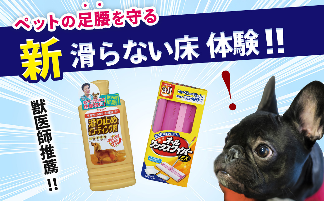 簡単！滑り止め床用コーティング剤セット（500ml＋オールワックスワイパーEX）