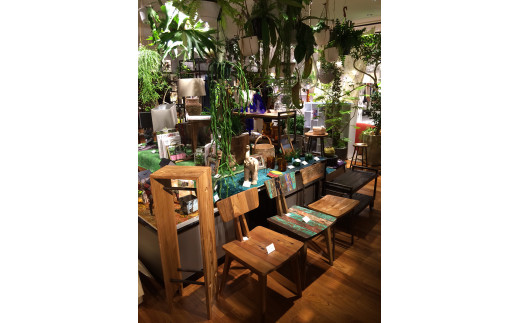 gleam カヌーの古材鉄脚チェア(kanoナチュラル)