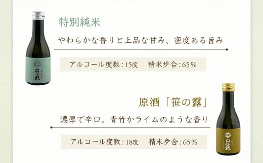 白笹鼓 ５種 飲み比べセット（各180ml）日本酒