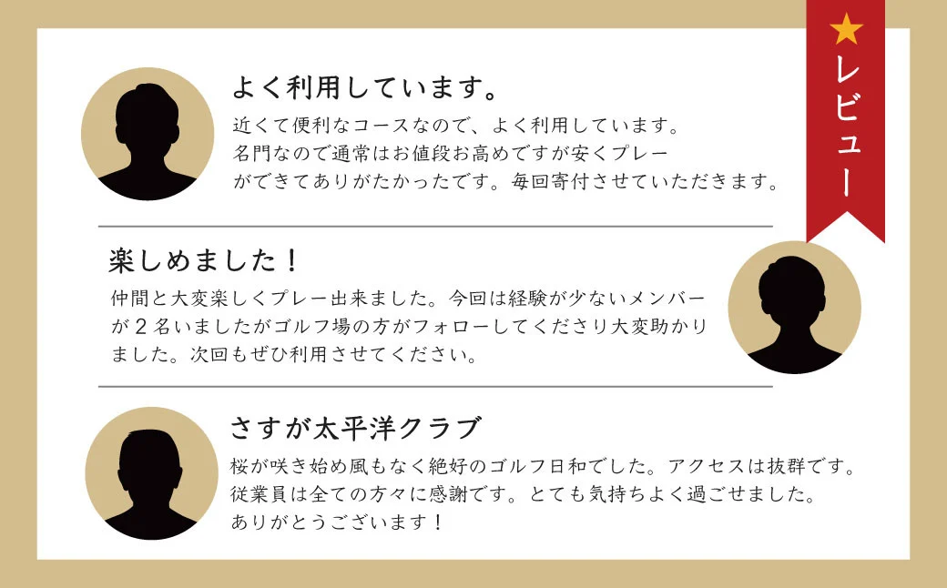 太平洋クラブ相模コースの利用券（60,000円分）