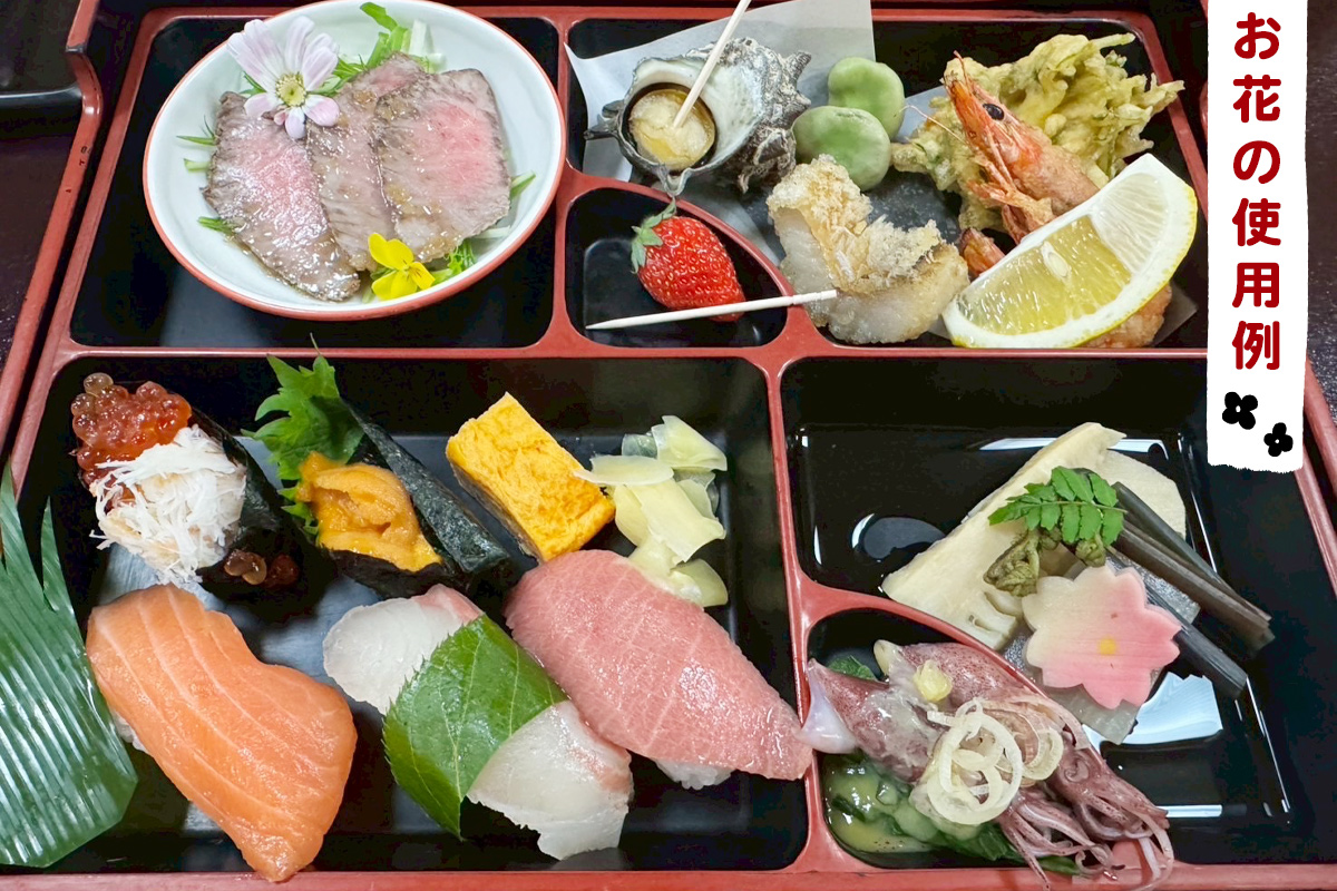 農家直送！加藤さんちのエディブルフラワー 3パック (1パックあたり季節のお花15輪から30輪)｜食用 花 お花 野菜 トッピング 付け合わせ [0763]